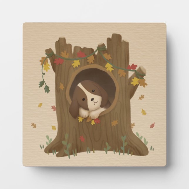Plaque Photo Automne stupéfiant : Beagle (Devant)