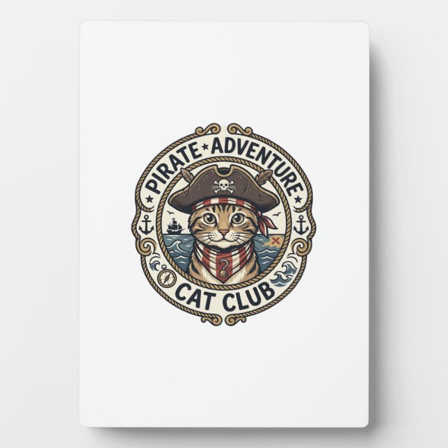 Plaque Photo Aventure de pirate Chat POD Vector Art - Aventure  (Devant)