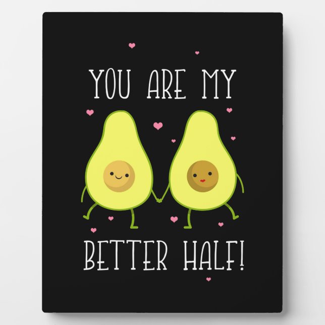 Plaque Photo Avocado Tu Es Ma Meilleure Moitié (Devant)