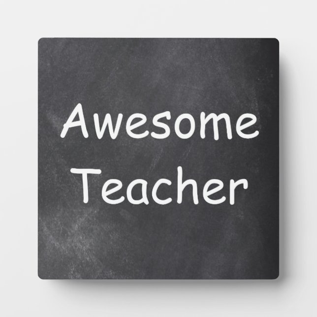 Plaque Photo Awesome enseignant Chalkboard Design Idée cadeau (Devant)