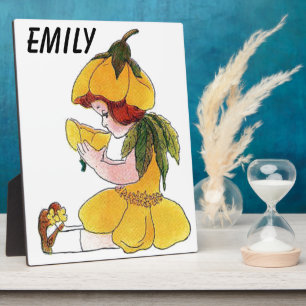 Plaque Photo Babcup Flower Child Funny Cute Little Girl