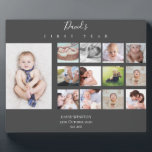 Plaque Photo Baby Boy First Year Photo Collage 12 mois Cadeau<br><div class="desc">Baby Boy First Year Photo Collage 12 mois Cadeau</div>