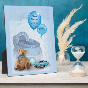 Plaque Photo Baby Boy personnalisable
