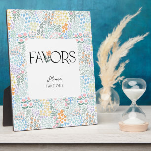 Plaque Photo Baby Floral Moderne Coloré Dans Le Baby shower Fle