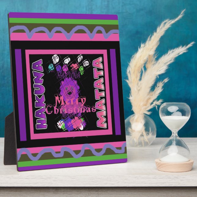 Plaque Photo Baby pink Beautiful Merry Christmas Hakuna Matata (Côté)