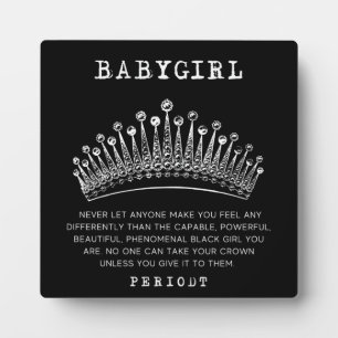 Plaque Photo Babygirl - Phenomenal Black Girl
