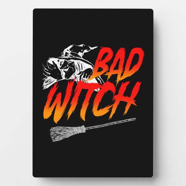 Plaque Photo Bad Witch Halloween (Devant)
