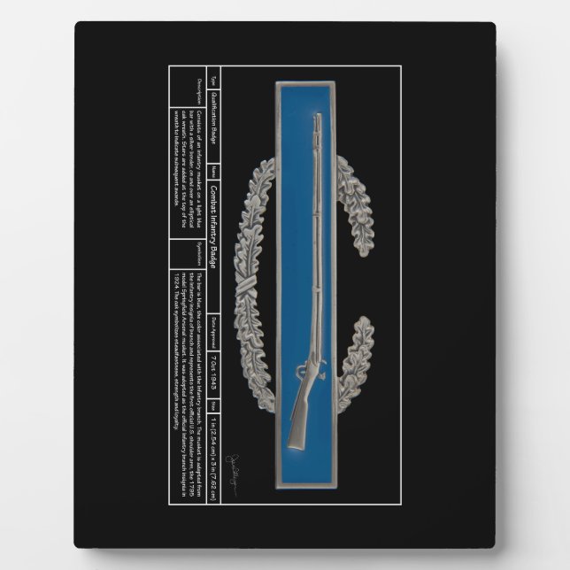 Plaque Photo Badge d'infanterie de combat technique (Devant)