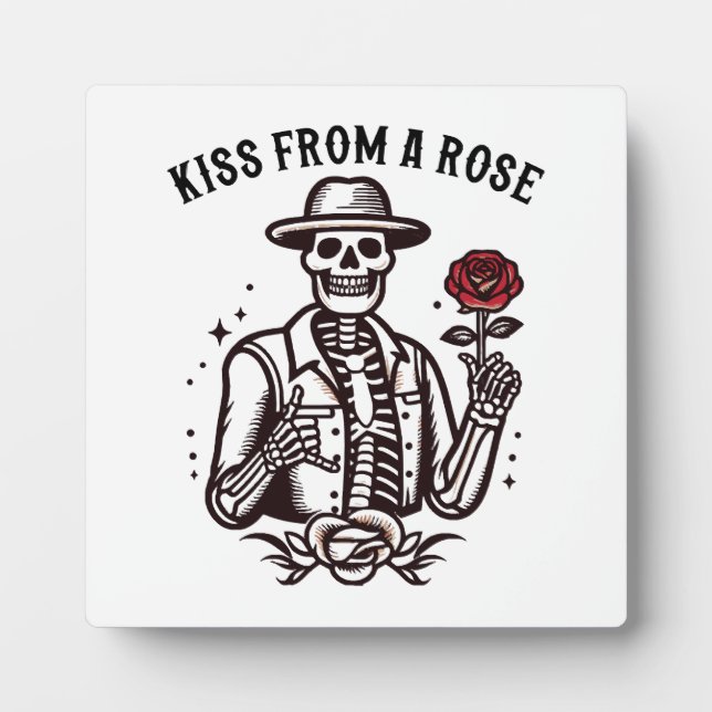 Plaque Photo Baiser d'une rose (Devant)
