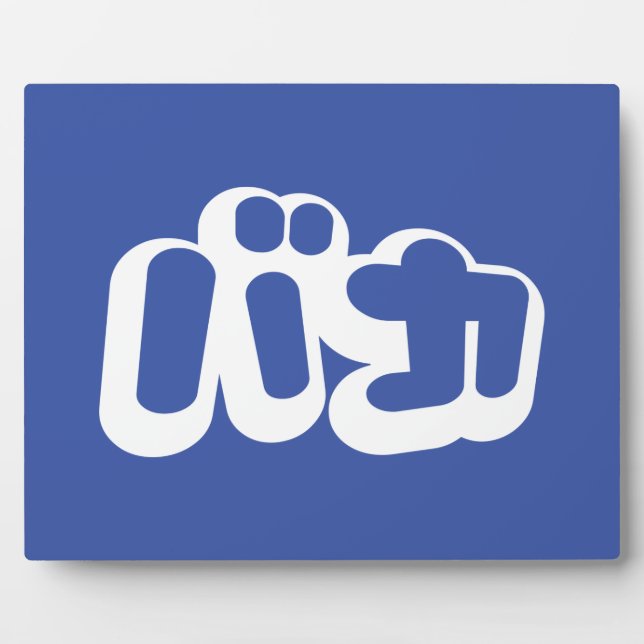 Plaque Photo BAKA カ ~ Fool en japonais Katakana (Devant)