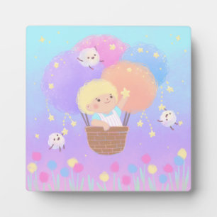 Plaque Photo Balade en bonbon de coton doux avec monstres en lu