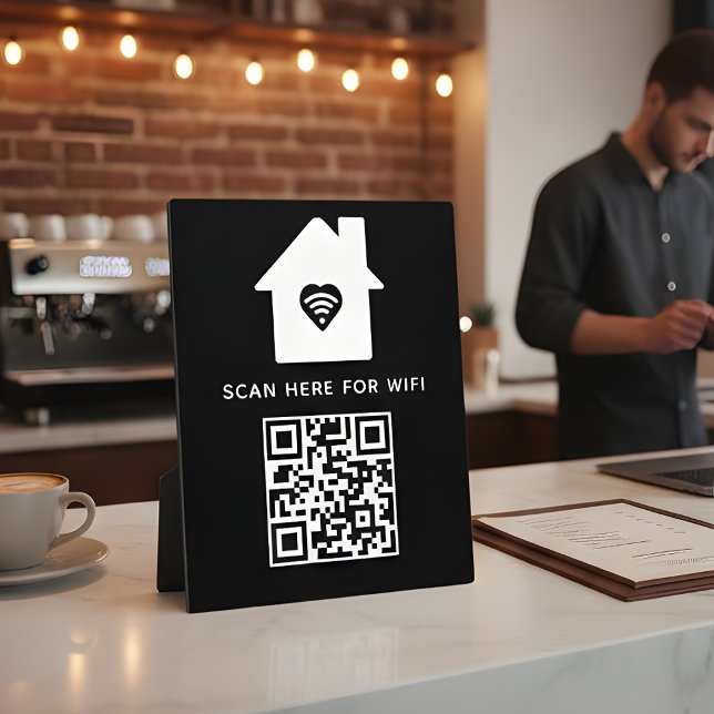 Plaque Photo Balayage de code QR Wifi pour connecter auto-adhés (Créateur téléchargé)