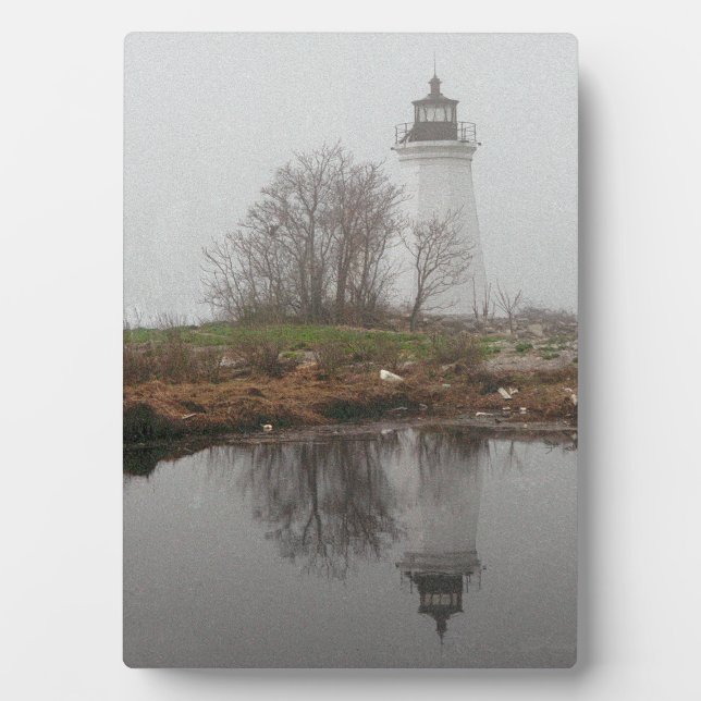 Plaque Photo Balise dans le brouillard (Devant)