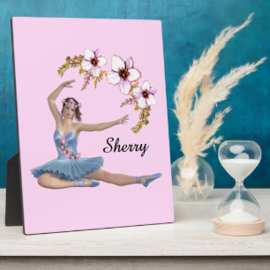 Plaque Photo Ballerina en bleu Nom personnel Pimk
