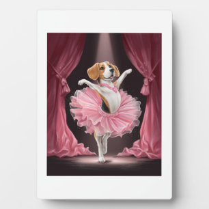 Plaque Photo Ballerine Beagle � Danse de chien drôle