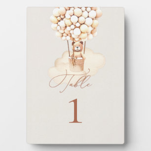 Plaque Photo Ballons d'ours Numéro de tableau