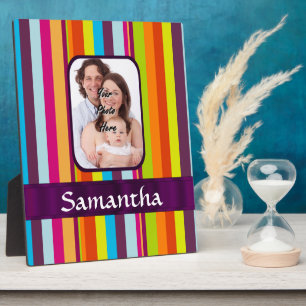 Plaque Photo Bande de bonbons multicolore