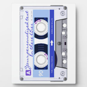 Plaque Photo Bande de cassette - bleu -