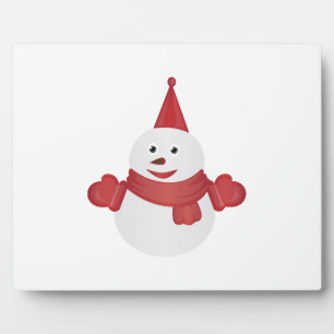 Plaque Photo Bande dessinée de bonhomme de neige