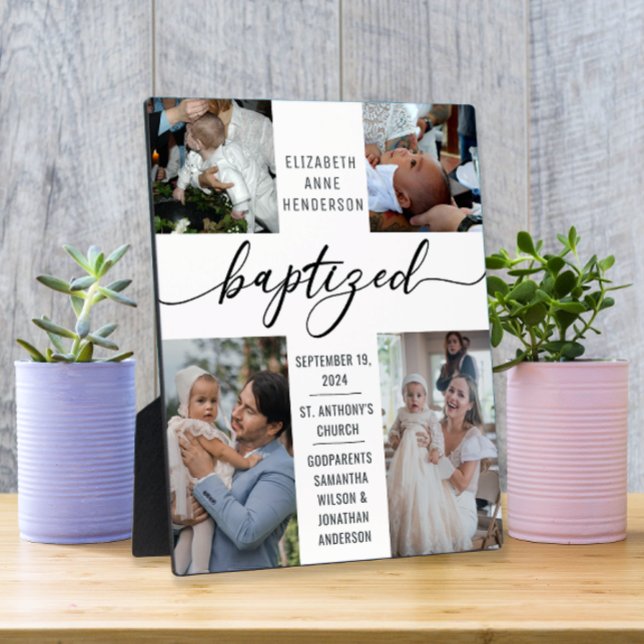 Plaque Photo Baptisé Photo Collage Baptême Garde Baptême (Créateur téléchargé)