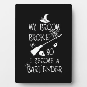 Plaque Photo Bartender Halloween