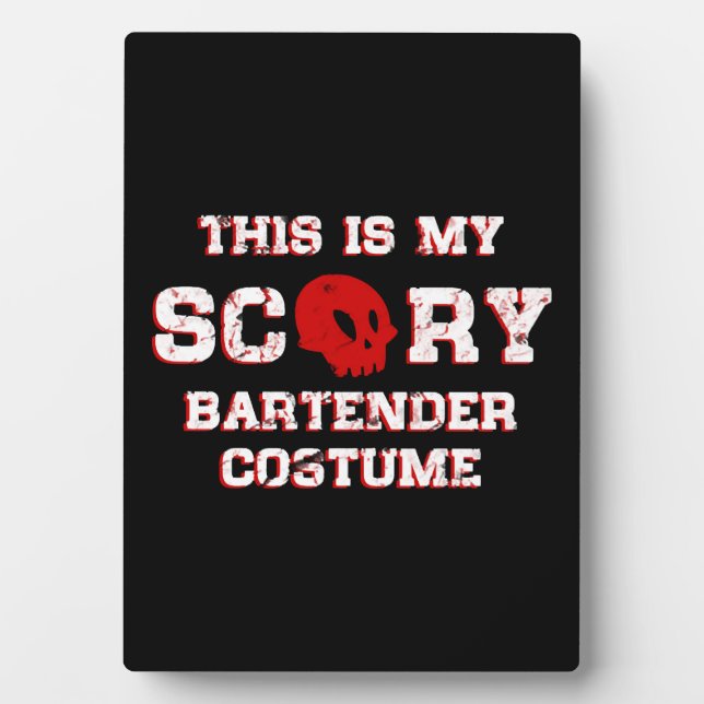 Plaque Photo Bartender Halloween (Devant)
