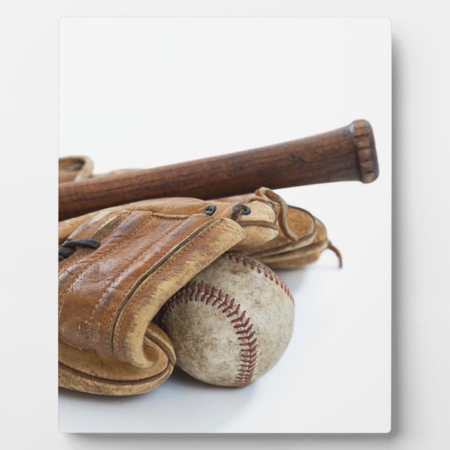 Plaque Photo Base-ball et bat (Devant)