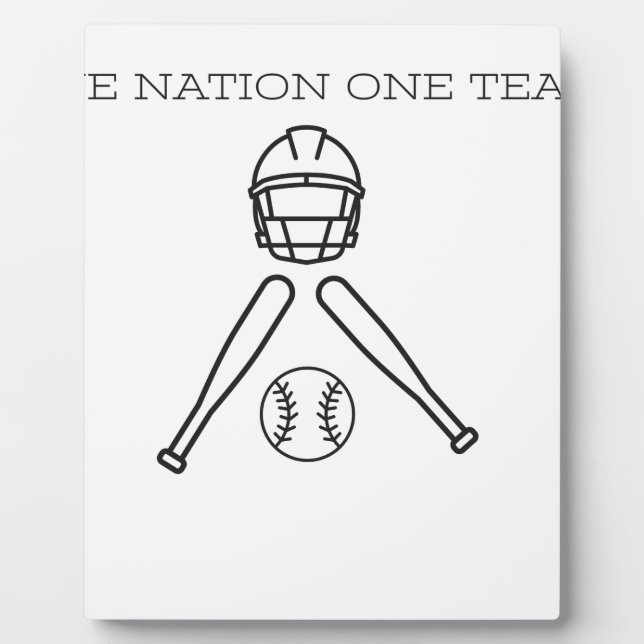 Plaque Photo Base BAll..One Nation one Team. (Devant)