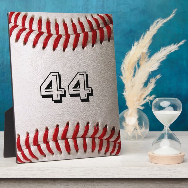 Plaque Photo Baseball avec numéro personnalisable (Côté)