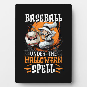 Plaque Photo Baseball Halloween Trick Ou Treat Baseball Player