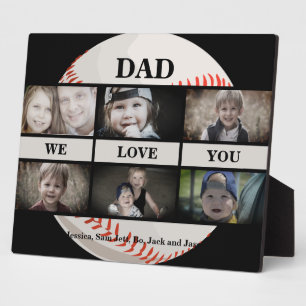 Plaque Photo Baseball Papa Nous t'aimons Photo Collage