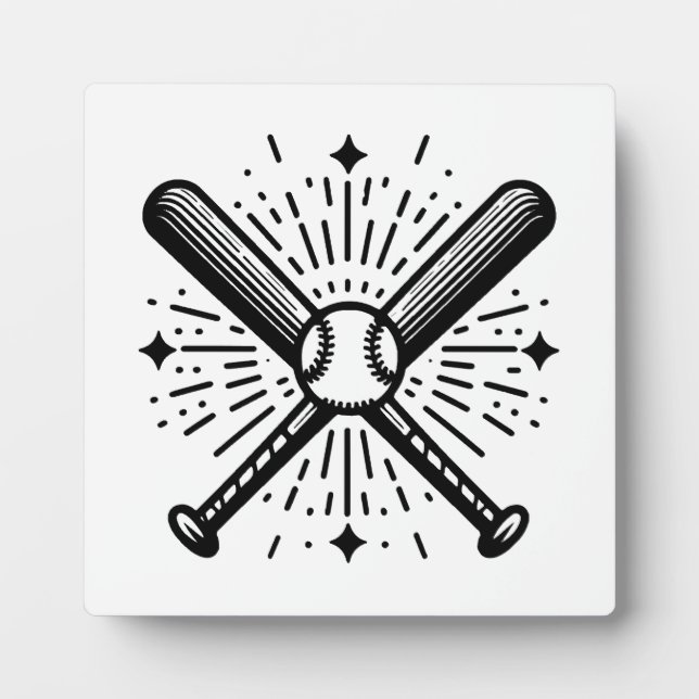 Plaque Photo baseball vintage (Devant)