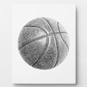 Plaque Photo Basket-ball avec effet crayon