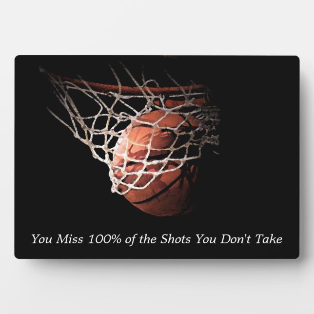Plaque Photo Basket-ball de devis motivationnel (Devant)