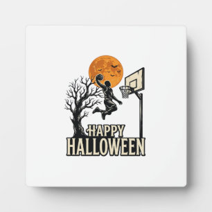 Plaque Photo Basket-ball Halloween Joyeux Halloween Sport Vinta