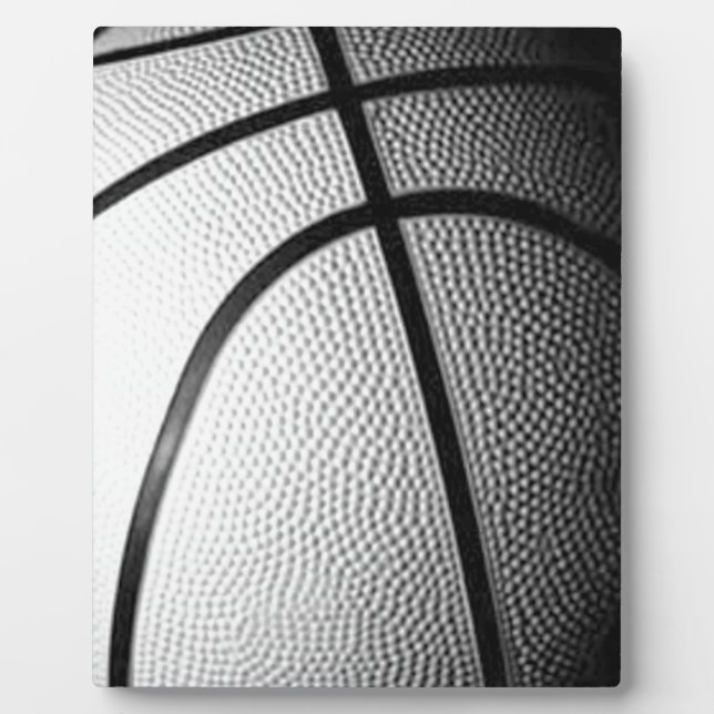 Plaque Photo Basket-ball noir et blanc (Devant)
