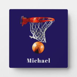 Plaque Photo Basketball Remplacez par Votre Nom