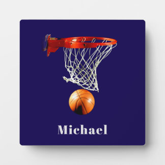 Plaque Photo Basketball Remplacez par Votre Nom