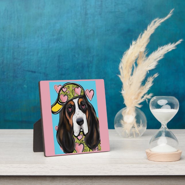 Plaque Photo Basset Hound (Insitu)