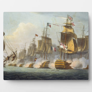 Plaque Photo Bataille de Trafalgar, le 21 octobre 1805, de