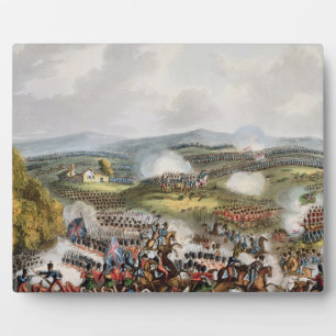 Plaque Photo Bataille des Quatre Bras, le 16 juin 1815, du