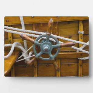 Plaque Photo Bateau antique en bois