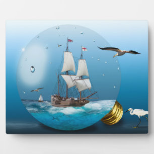 Plaque Photo Bateau dans une ampoule