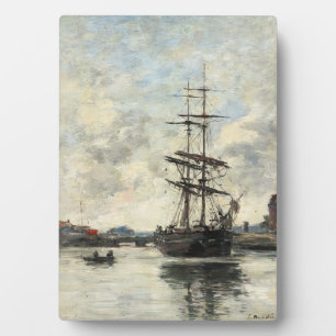 Plaque Photo Bateau sur les Touques Eugene Boudin(Français, 182