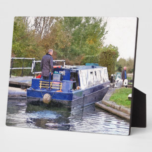 PLAQUE PHOTO BATEAUX DE CANAL