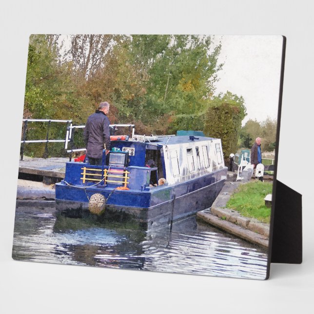 PLAQUE PHOTO BATEAUX DE CANAL (Côté)
