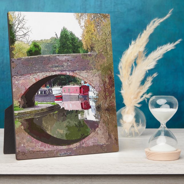 PLAQUE PHOTO BATEAUX DE CANAL (Côté)