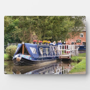 PLAQUE PHOTO BATEAUX DE CANAL
