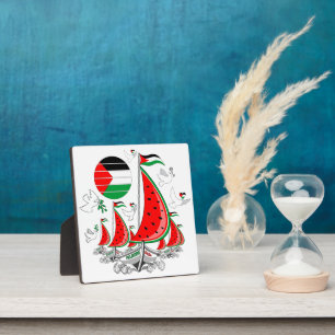 Plaque Photo Bateaux de la Flottille de la Liberté Mondiale à G