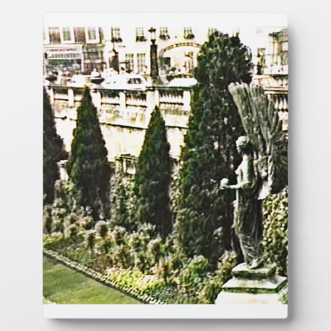 Plaque Photo Bath à ailes Angleterre de statue d'ange 1986 (Devant)